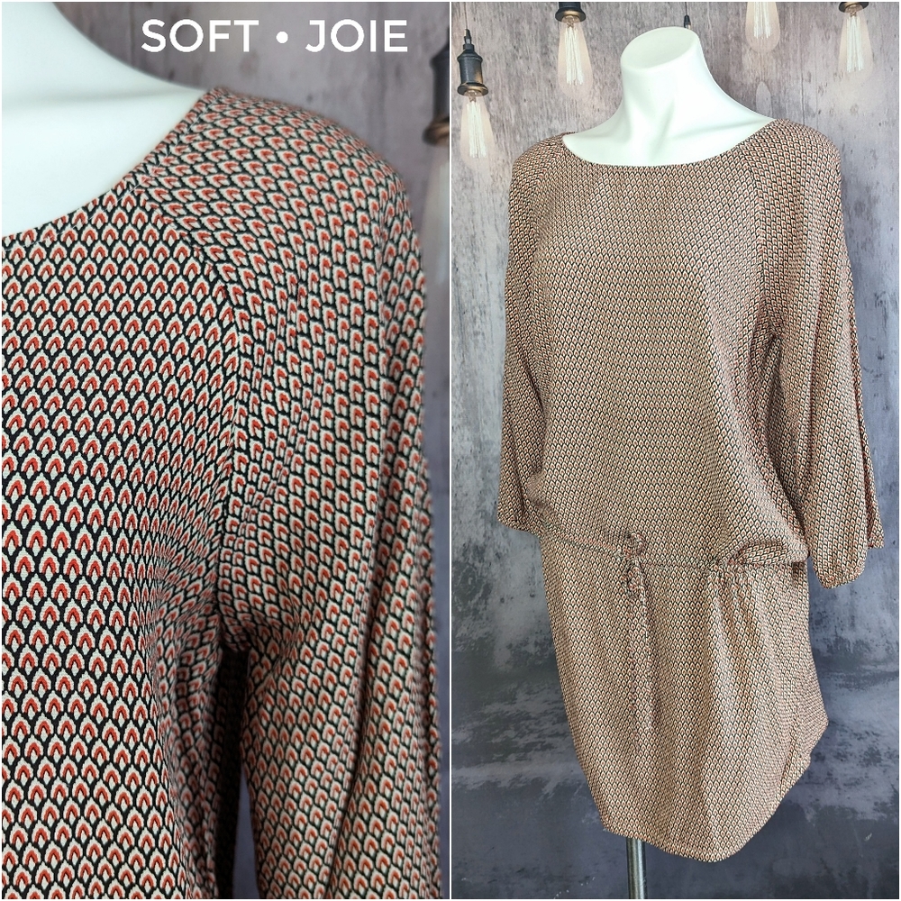 Soft Joie Analee Printed Drawstring Mini Dress In… - image 1